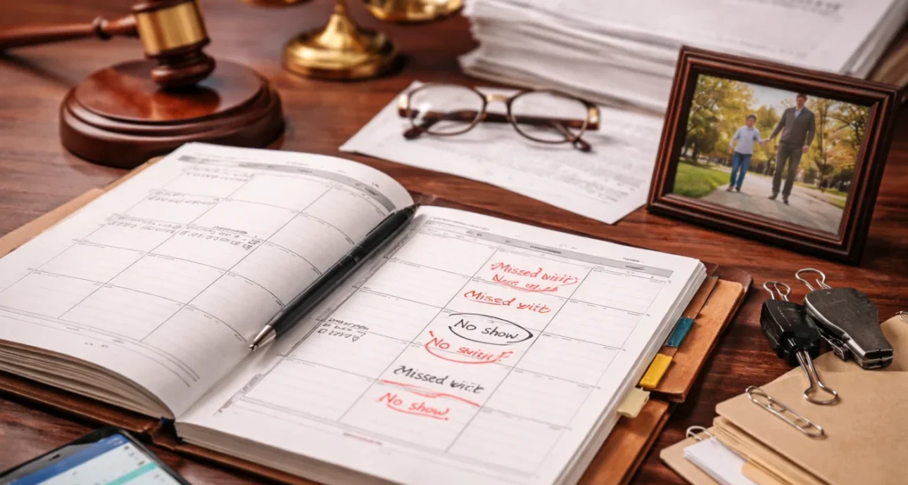 missed visitation proof NC