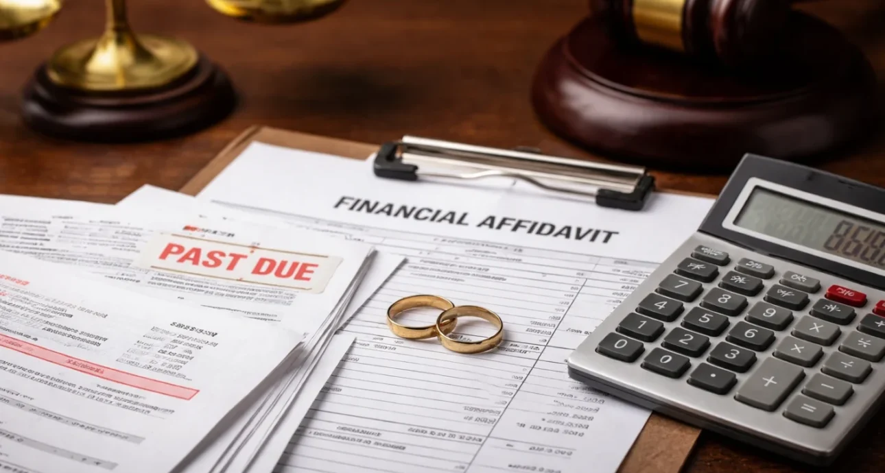 omitted debts financial affidavit NC