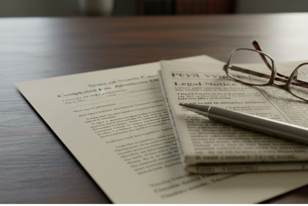 service by publication divorce NC