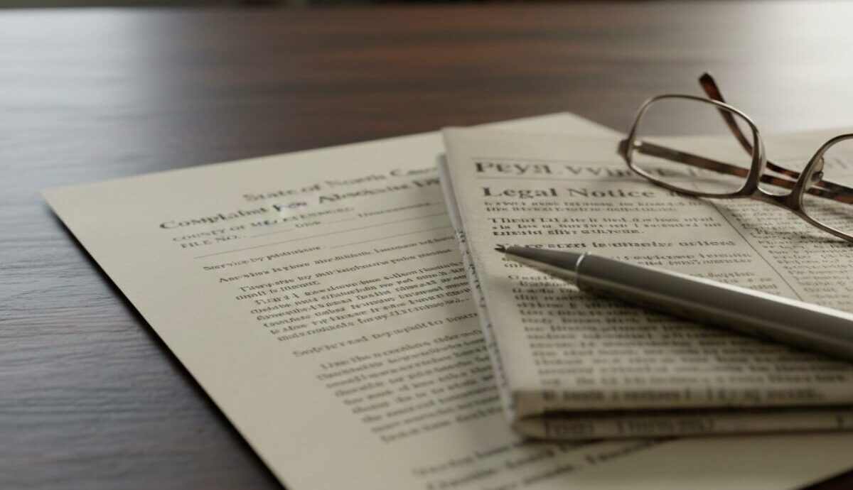 service by publication divorce NC