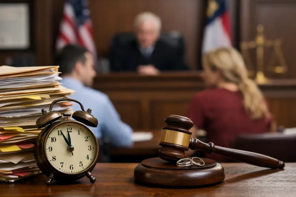 missed discovery deadlines divorce NC