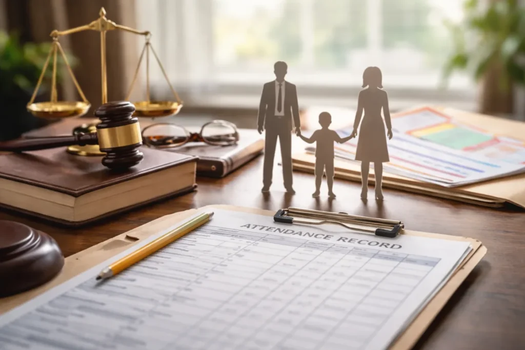 school attendance in custody NC