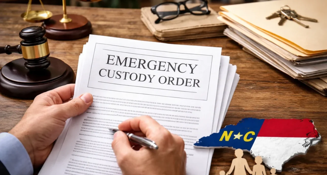 vacate false emergency custody NC