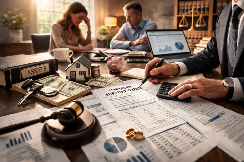 support orders before valuation NC