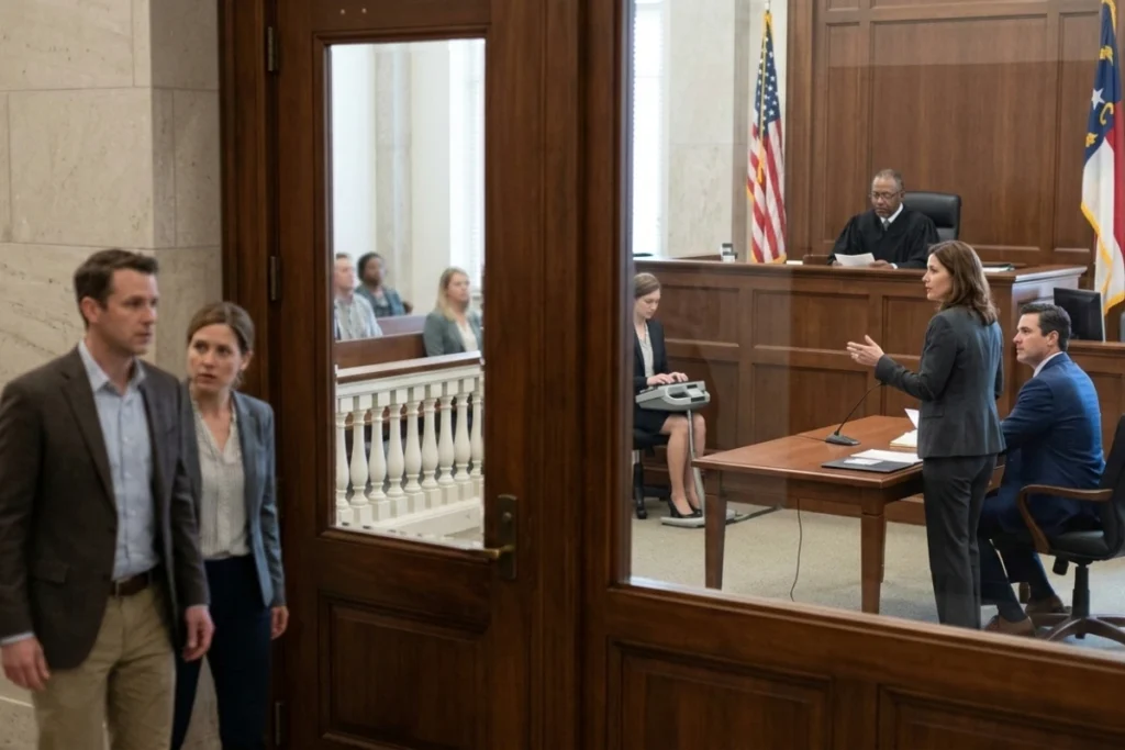 emergency filing custody trial NC